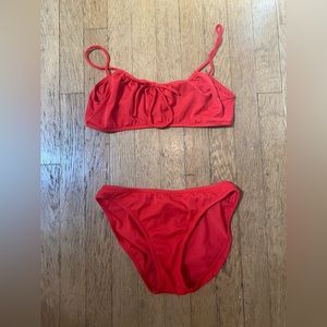 J Crew Bright Red Bikini (Never Used)